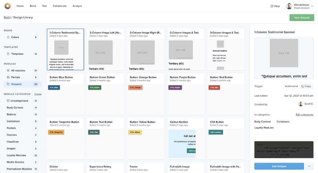 Screenshot of the Litmus Design Library