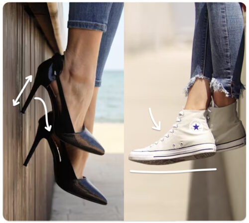 Ximilar fashion tagging provides twenty main categories of footwear with tags for visual features such as material, color, heel height, shape, style, or occasion.