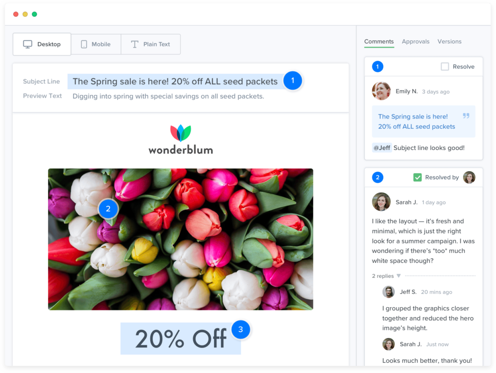 Proof email testing in Litmus
