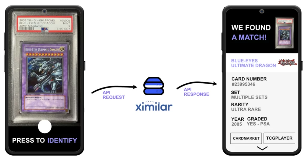 Recognition of Yu-Gi-Oh! playing card with Ximilar API.